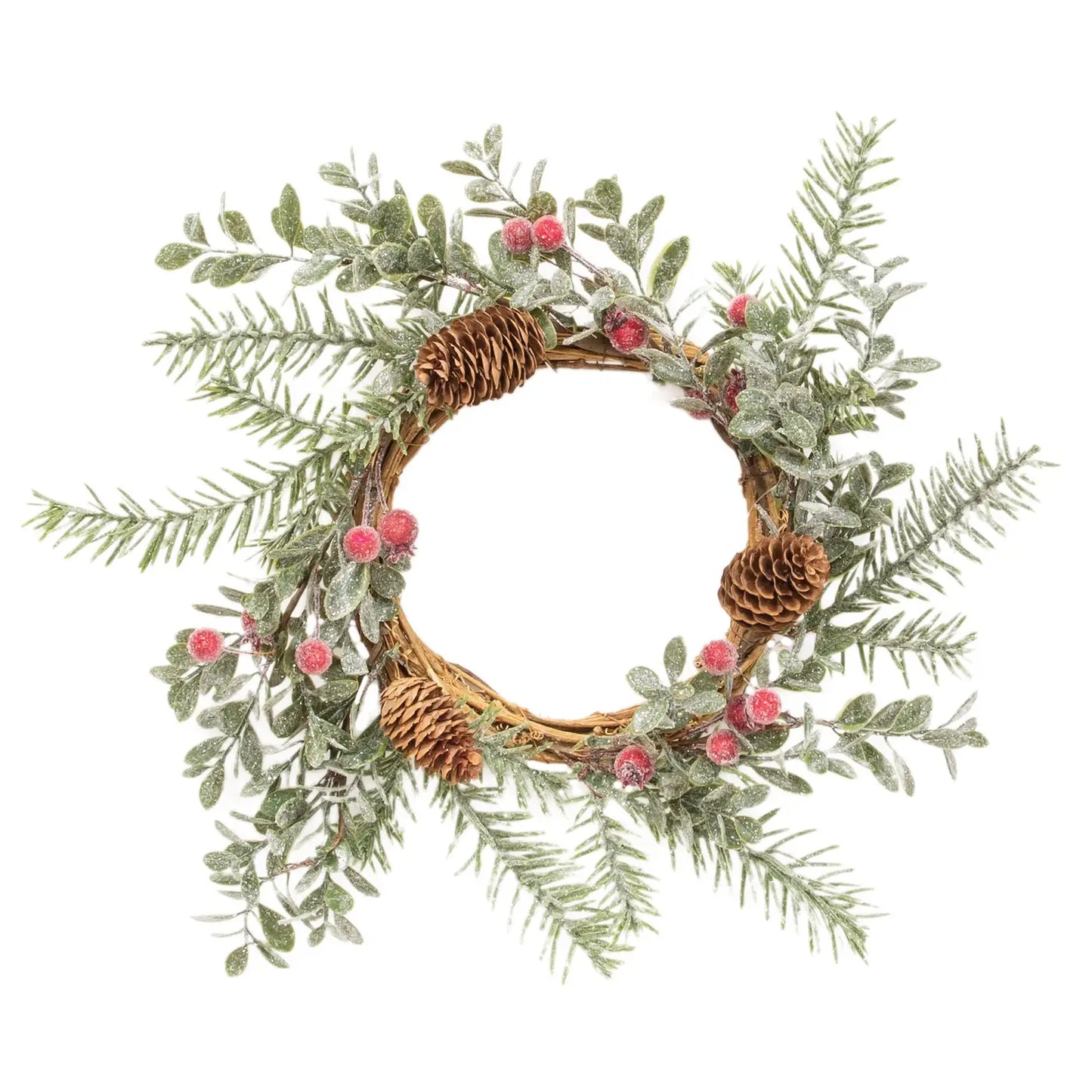 Sugar Berry Pine Wreath, 16"