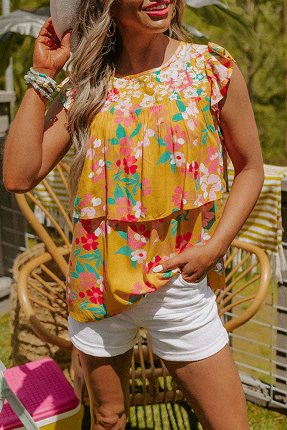 Yellow Floral Top